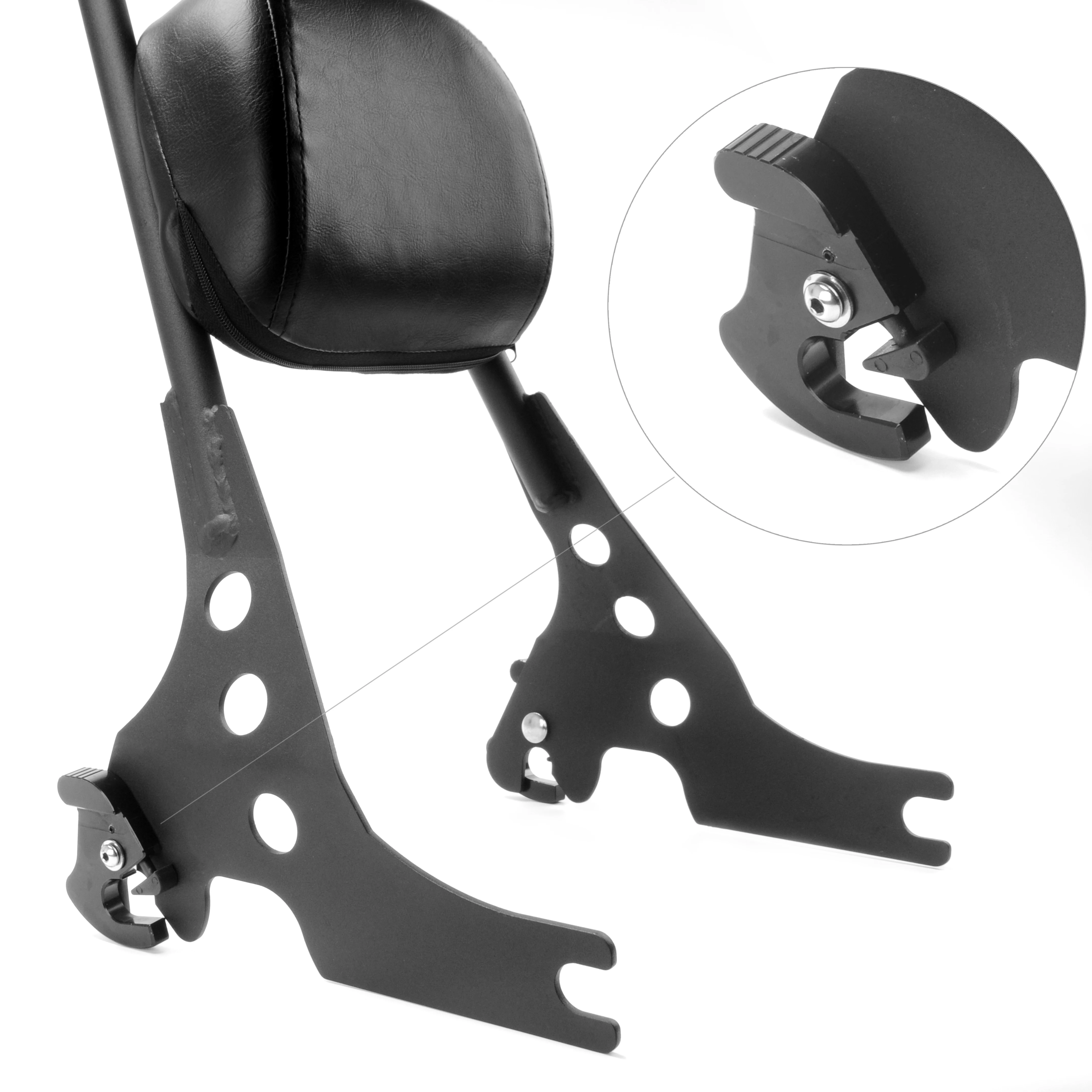 

Motorcycle Passenger Backrest Sissy Bar Detachable Rear Seat Bracket Cushion Pad For Harley Sportster XG 500 750