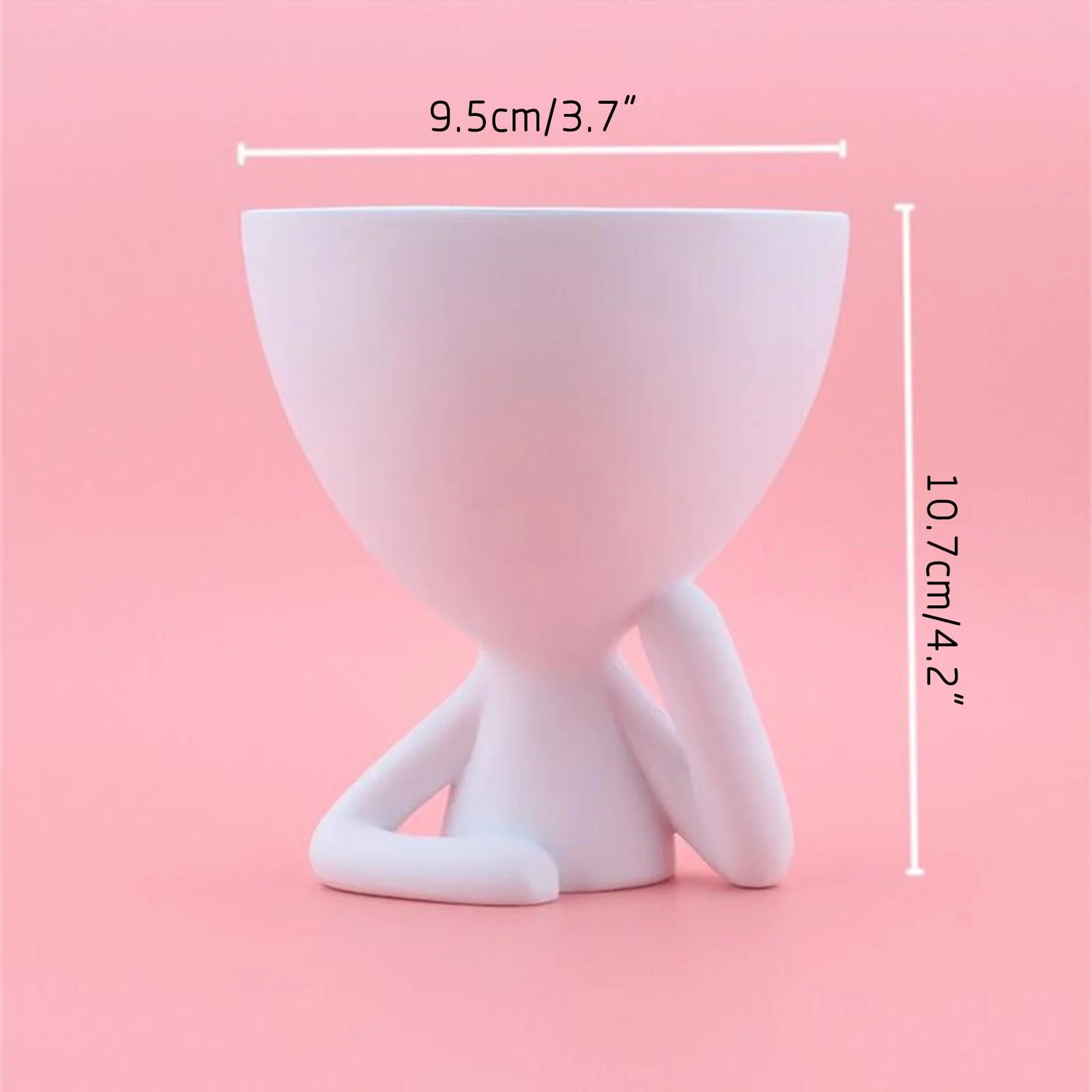 Современный керамический горшок для суккулентов креативный человеческий