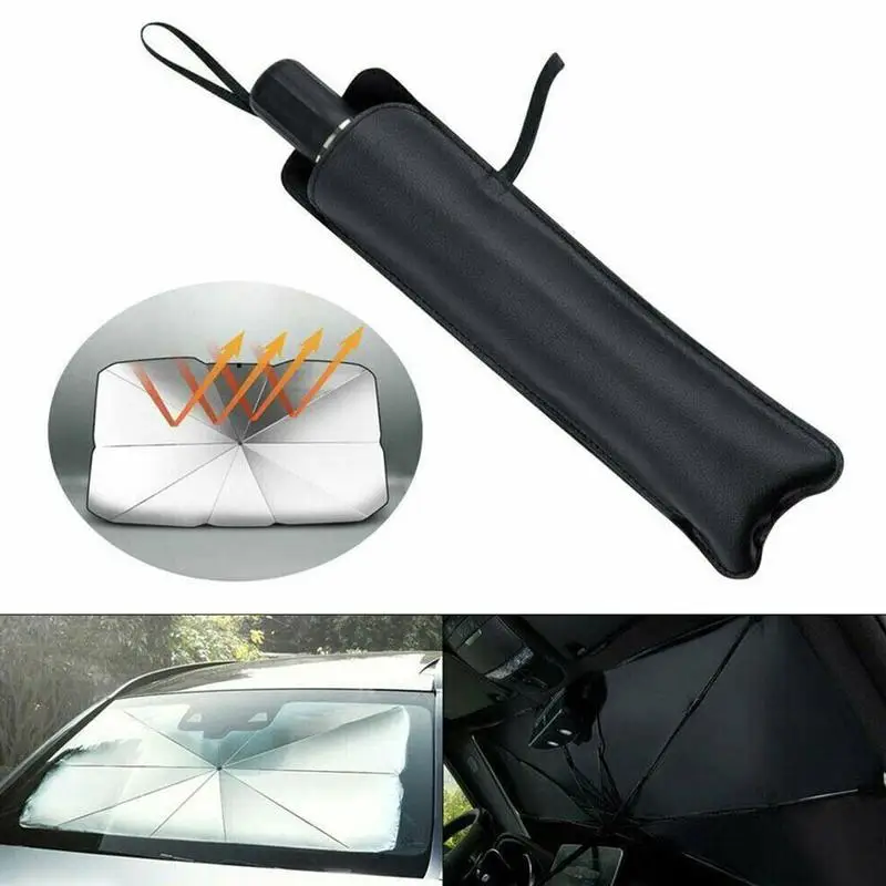 

Car Parasol Car Windshield Cover UV Protection Sun Shade Front Window Prevent Falling Wear-resistant Rainproof Folding Umbrella
