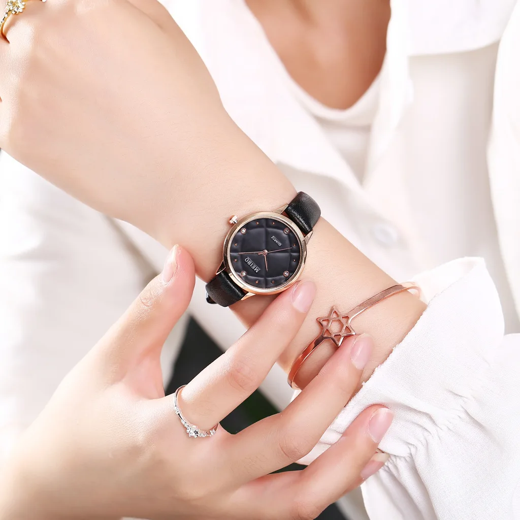 Лидер продаж модные женские часы кожаные простые для девушек Reloj Mujer|Женские