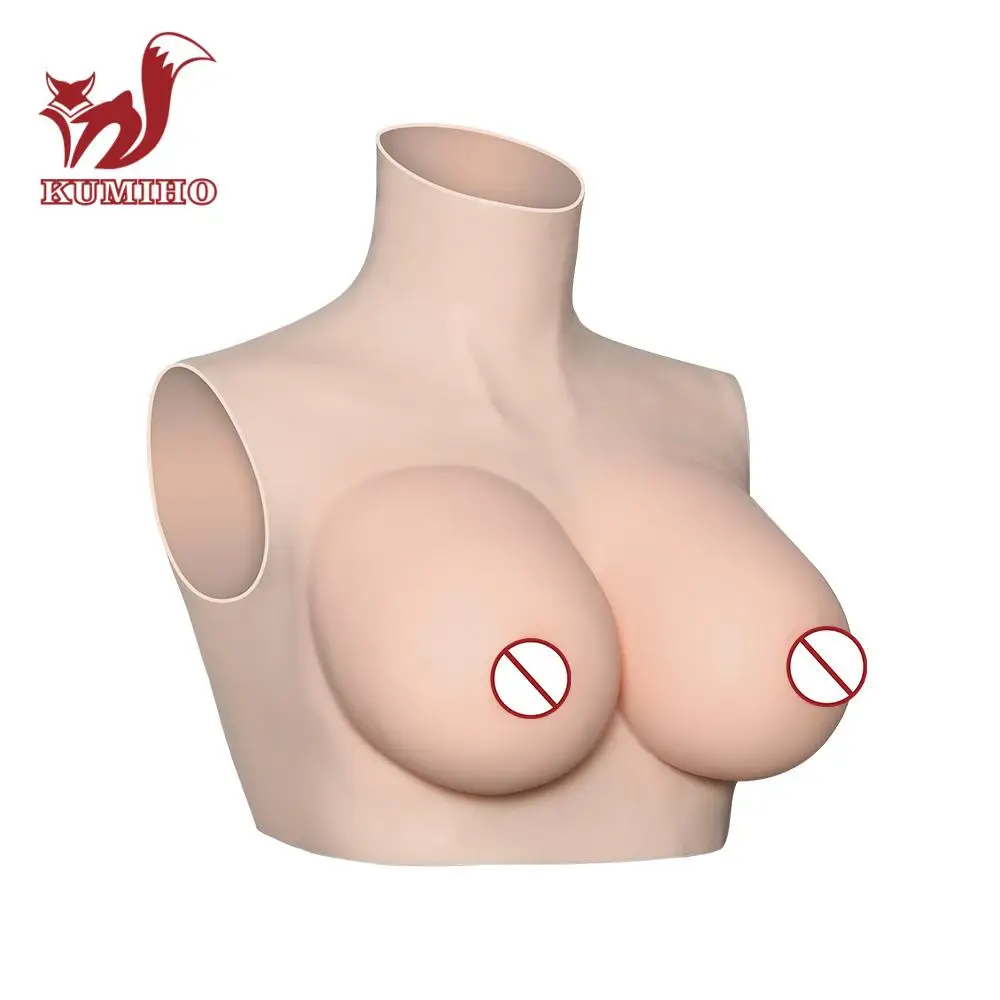 

Реалистичная силиконовая форма KUMIHO D-образной формы для груди, высокий воротник, шея, искусственные груди для трансвеститов, наполнитель, ше...