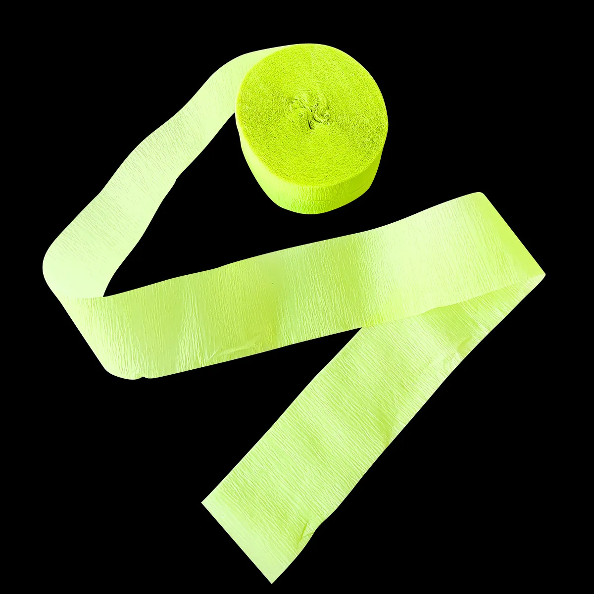 Светящийся в УФ-лампе крепированная бумага стреймер неоновая лампа для