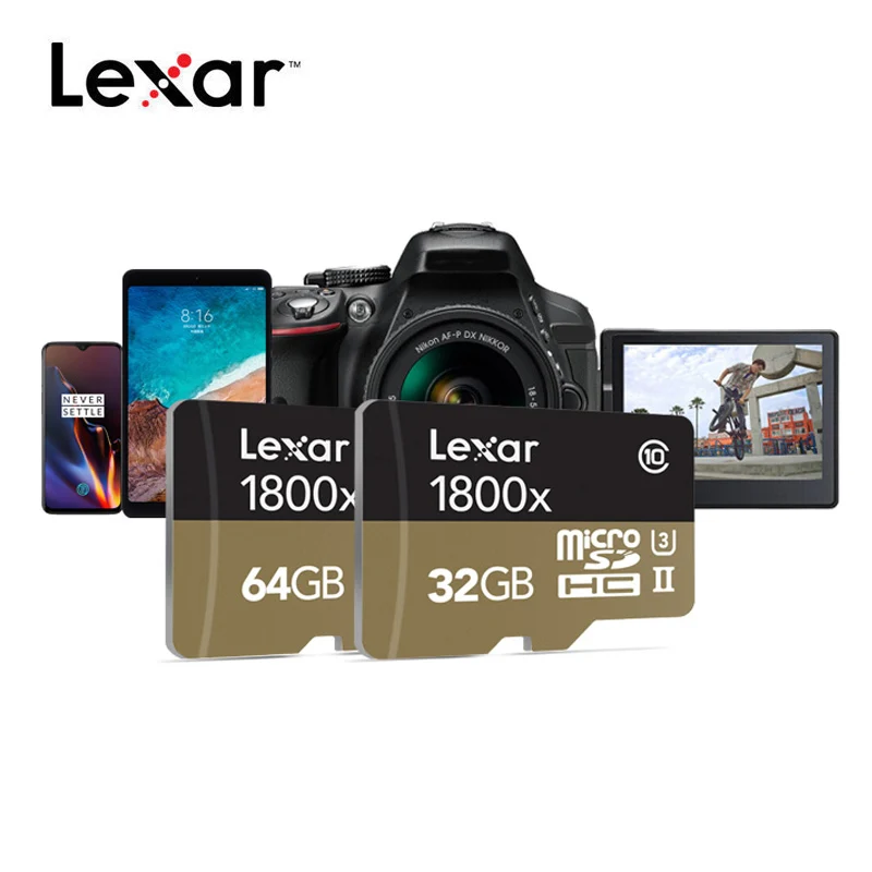 Lexar карта памяти 1800x32 ГБ Micro SD 64 Гб SDXC высокая скорость 270 м/с SD карта UHS-II класс 10 Micro SD карта U3 TF Microsd