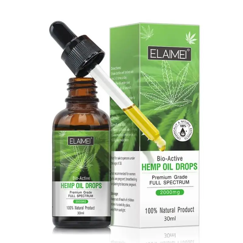 100% чистое конопляное масло CBD 2000 мг травяной экстракт капель ароматерапия духи