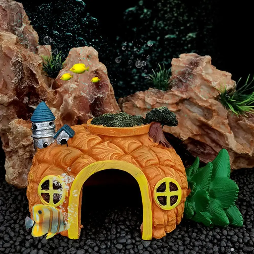 

Long-lasting Practical Aquarium Shelter House Decoration Resin Handicraft Realistic for Fish