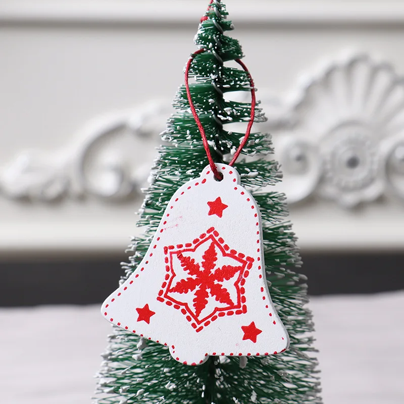 

Christmas Decorations, Christmas Tree Wooden Pendants, Snowmen, Bells, Elk Mix and Match Pendants, Creative Children's Gifts