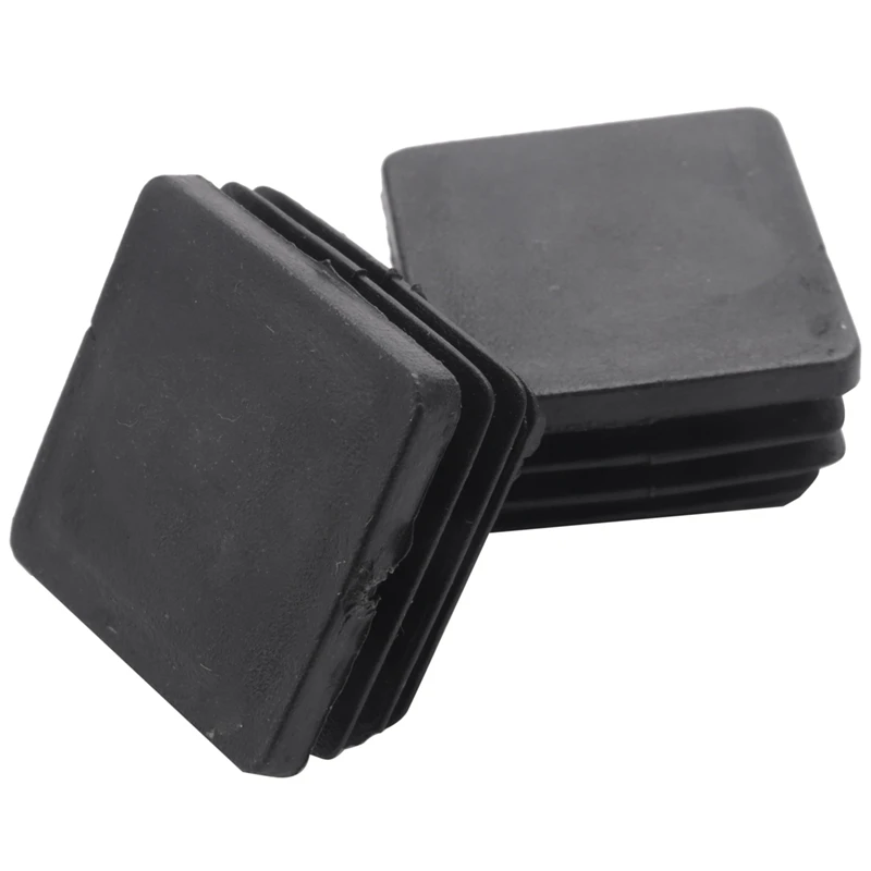 200 Pcs Plastic Square Blanking End Caps Tube Inserts 25Mm X 25Mm