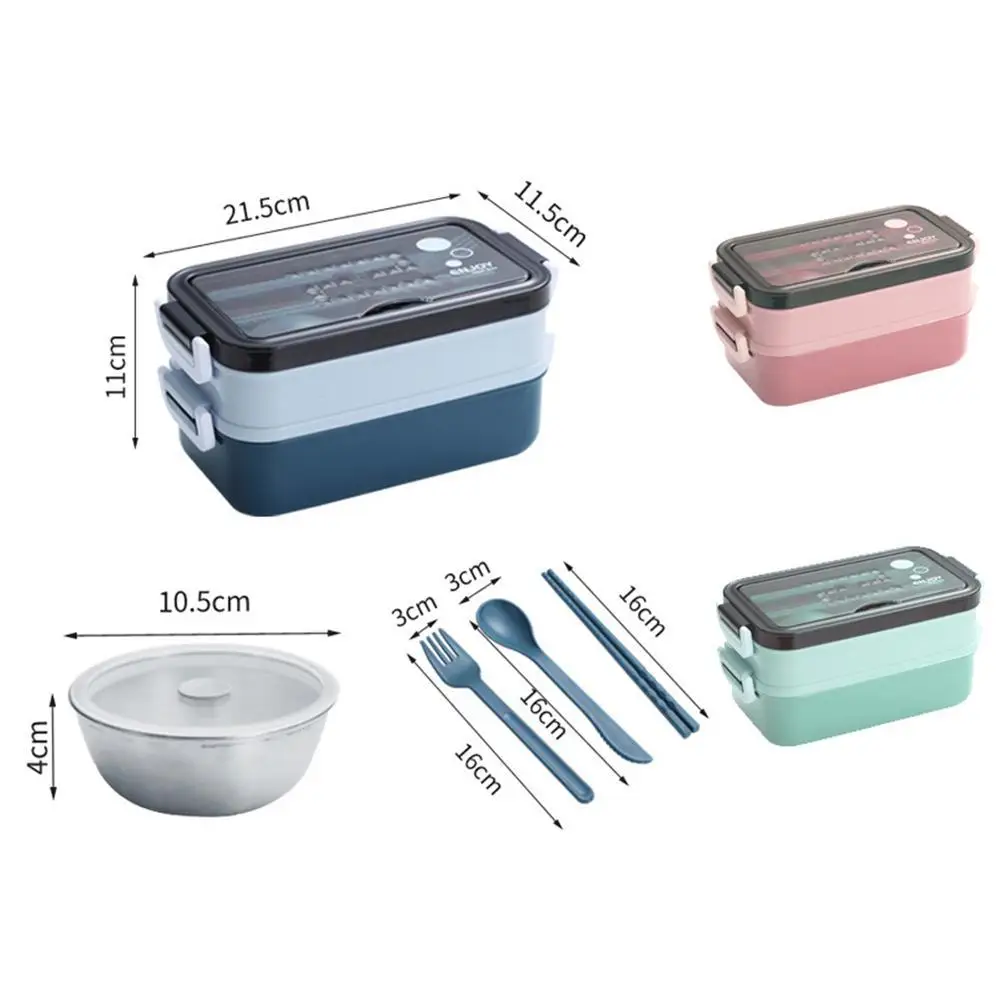 Новый 304 стальной 2 слойный Ланч бокс Bento школьный детский офисный с подогревом