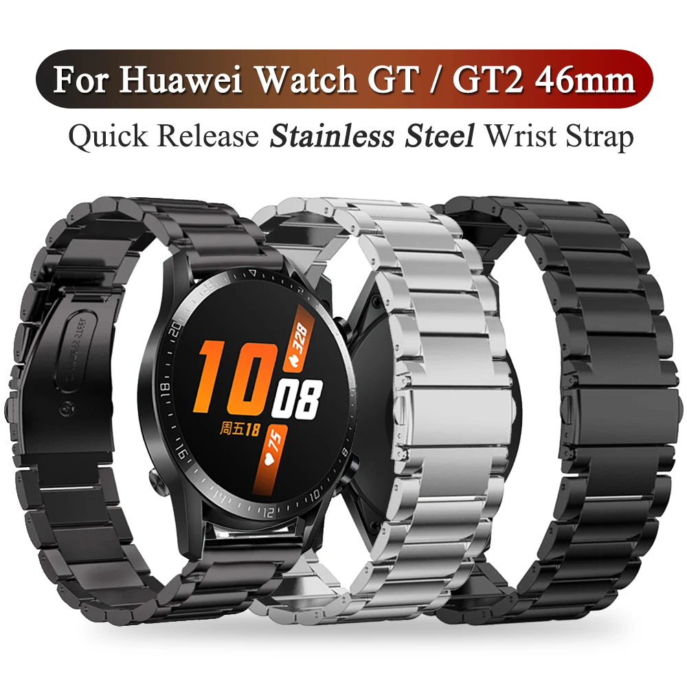 

Ремешок Duobla для Huawei Watch GT2 46 мм, брендовый Роскошный металлический браслет из нержавеющей стали для Huawei Watch GT 2