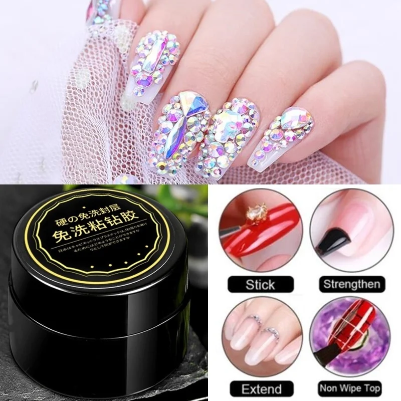 Профессиональный супер липкий клей для фольги 8 мл УФ Гель лак ногтей Кристальный