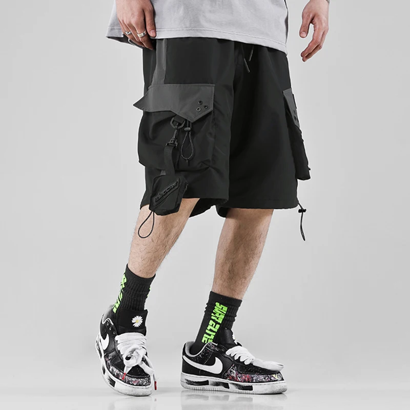 Дешево Techwear, распродажа, съемные тактические шорты-карго в стиле хип-хоп, мужские летние повседневные уличные шорты в японском стиле, бриджи