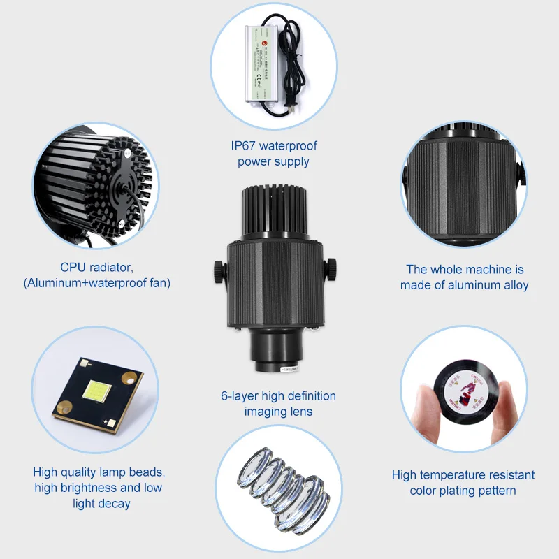 Рекламные Применение гобо светильник M80 черный Цвет Водонепроницаемый шаблон