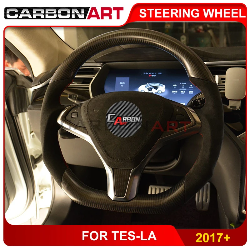 Руль из углеродного волокна для tesla s 2017 suv model 3 WYE 85W интерьер спортивный дизайн