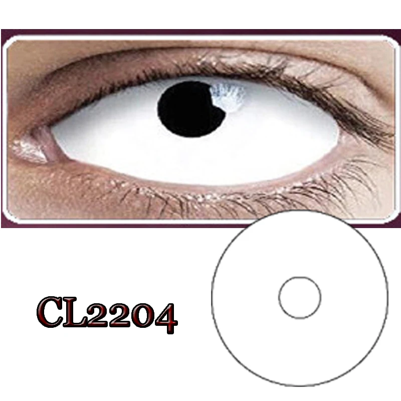 

(1Piece Contact Lens) Black Sclera Contacts Lenses for Cosplay 22mm Full Eyes Anime Glasses линзы для глаз цветные CL2202