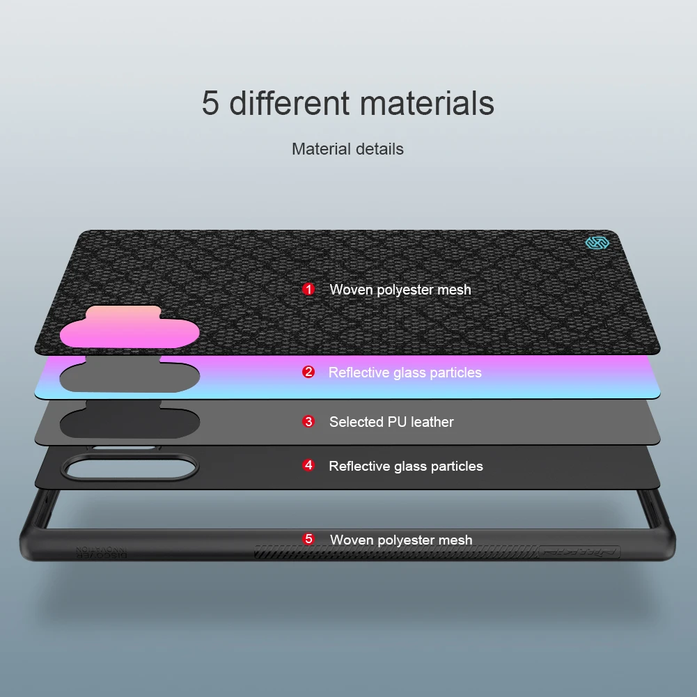 NILLKIN модная Роскошная Мерцающая задняя крышка для samsung Galaxy Note 10 + Plus полиэфирная