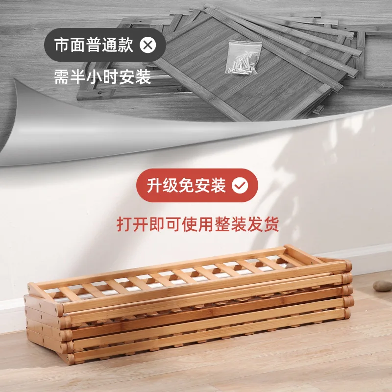 

Multi-layer Simple Household Shoerack Economic Dormitory Storage Shoe Cabinet Installation-free Foldable Bamboo Furniture
