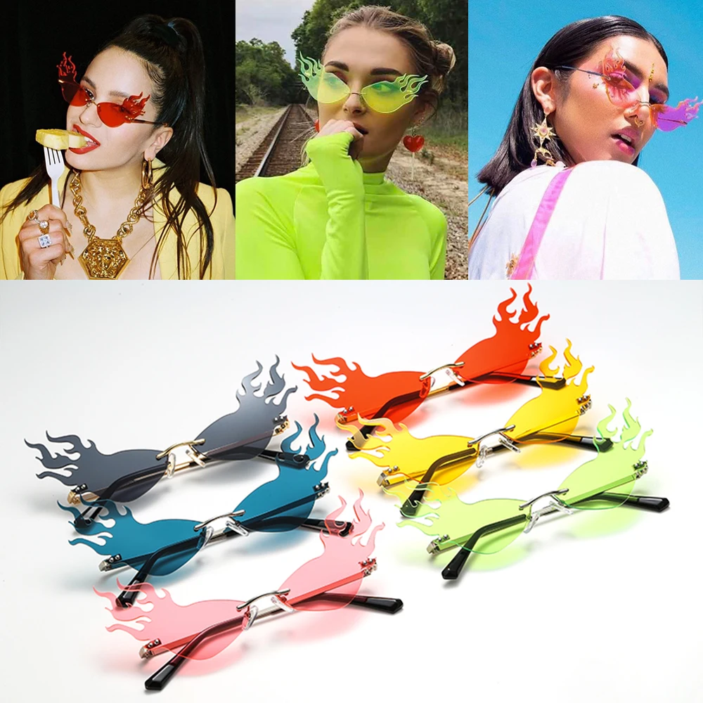 Солнцезащитные очки без оправы для мужчин и женщин модные широкие трендовые