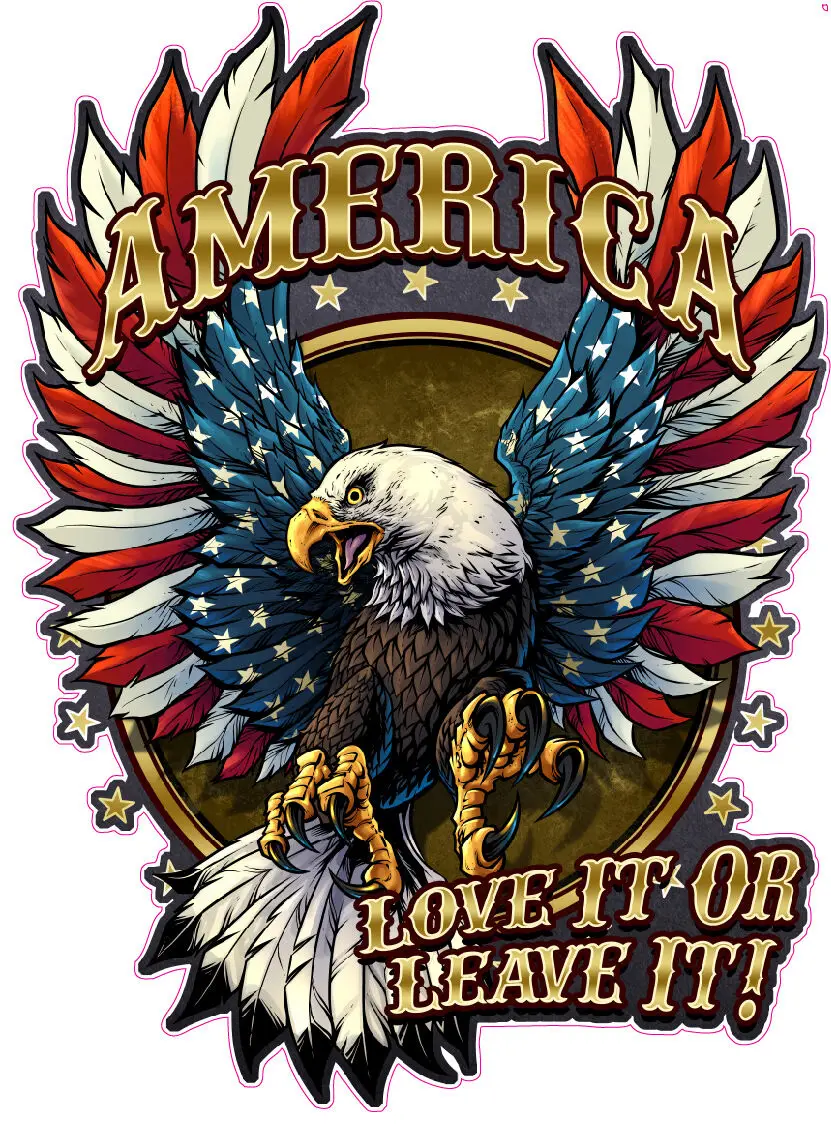 

American Eagle America Love it or Leave it Decal Suitable for SUV, RV, 4x4, Motorcycles, Window