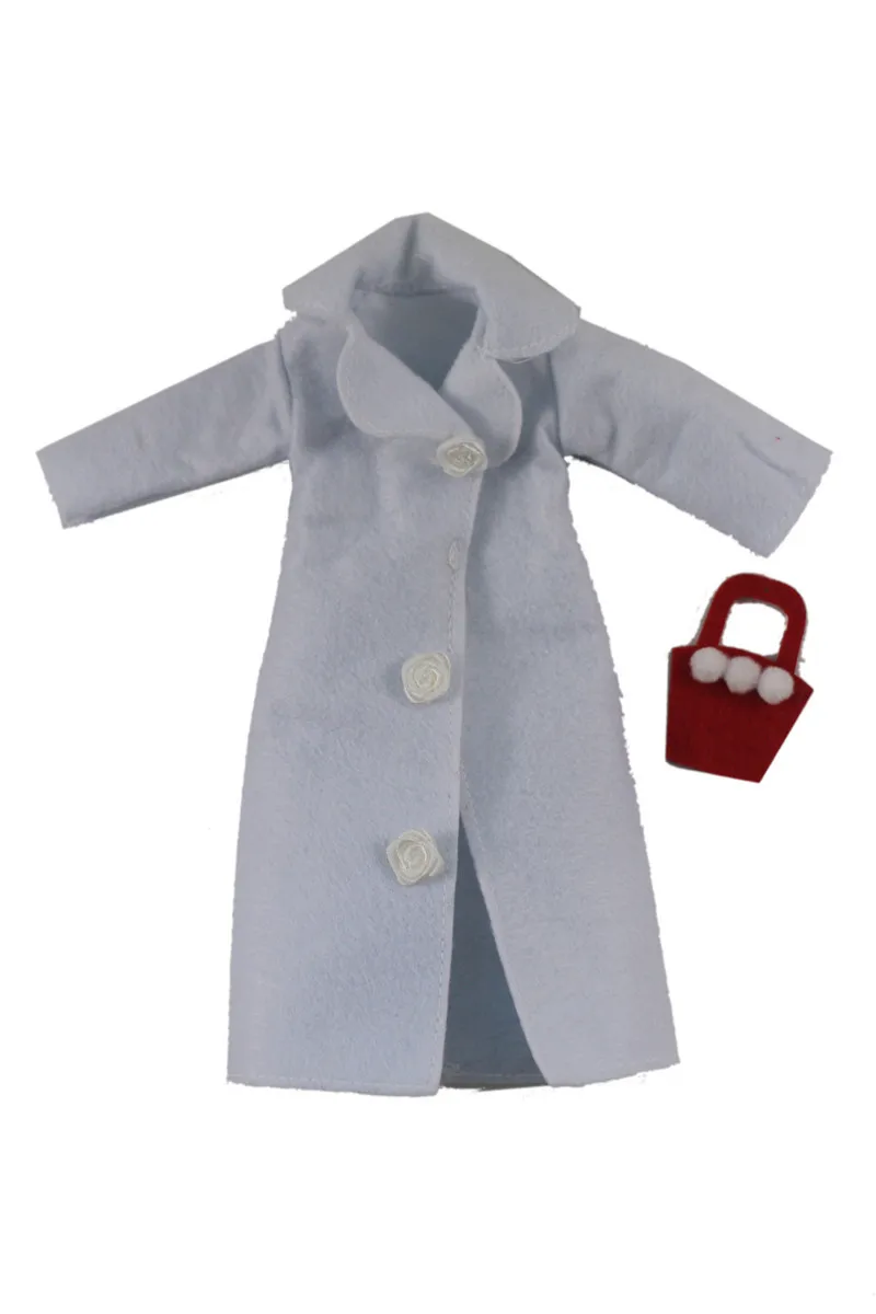 

Stylish Long White Winter Coat Dress Outfit Suit Sets for Barbie BJD FR SD Doll Clothes Role Play Accessories Toys for Girl
