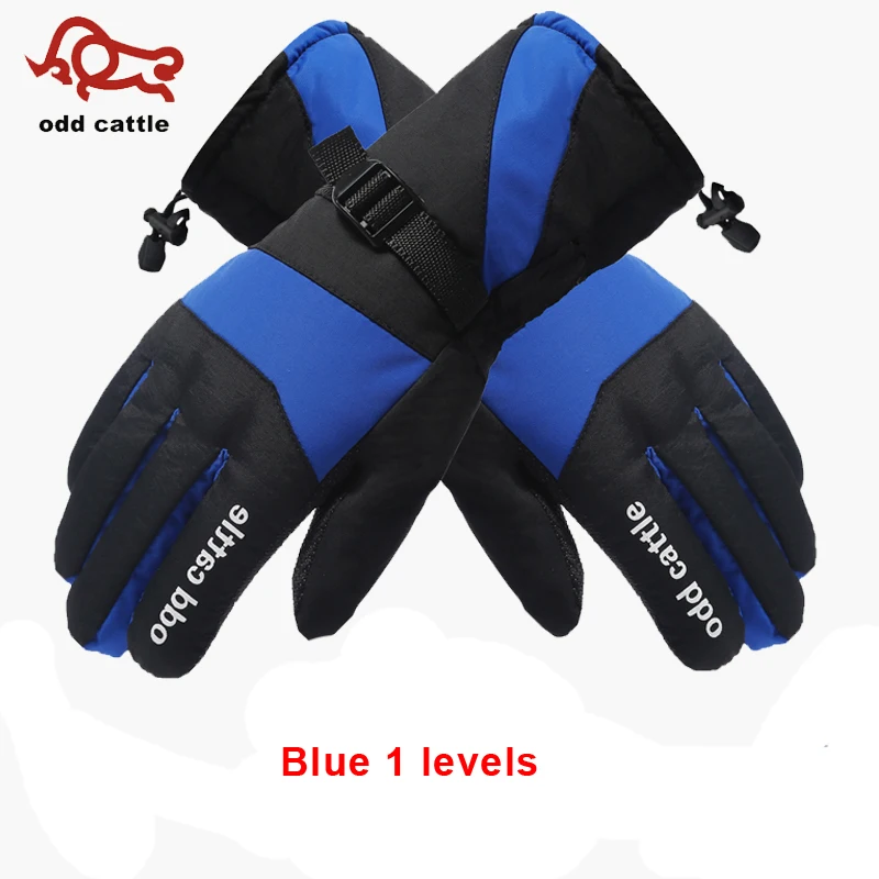 Blue 1 level Зимние теплые электрические теплые перчатки с аккумулятором, теплые перчатки для езды на велосипеде, мотоцикле, велосипеде, лыжах, унисекс, 7,4 В - Цвет: Blue 1 level