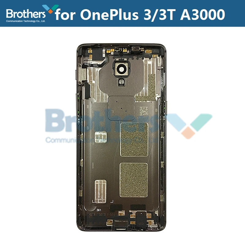Задняя крышка для Oneplus 3 3T A3000 корпус батареи с камерой стеклянный объектив Вибрационный гибкий кабель для Oneplus3 3T A3010 батарейный отсек