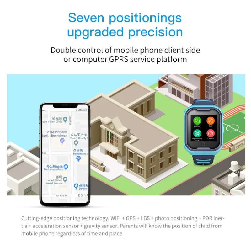4G сетевая sim карта Детские умные часы A36E Wifi gps SOS детский Видеозвонок IP67