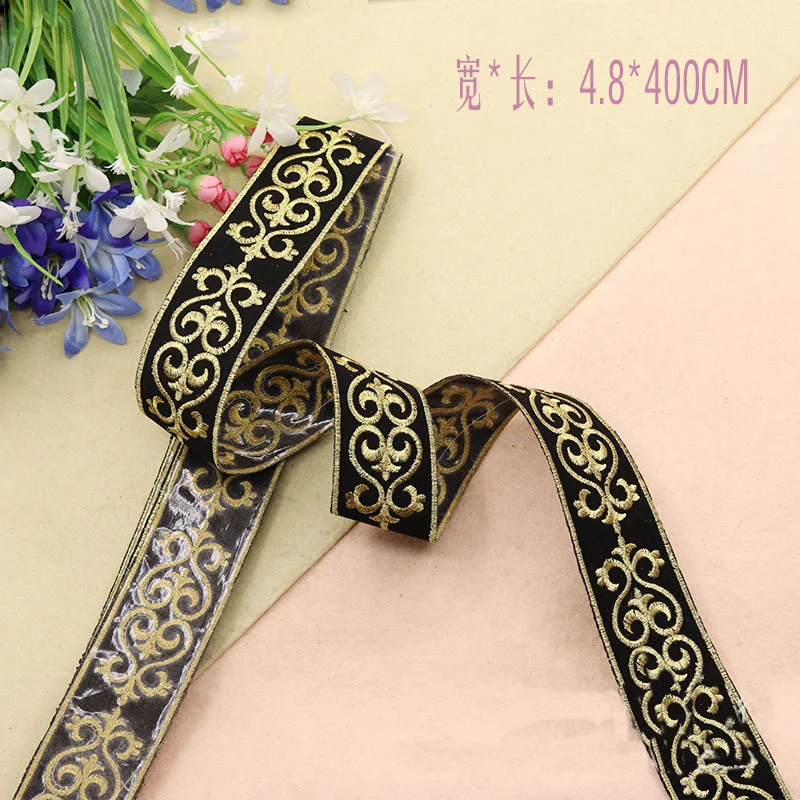 Новинка Вышитая кружевная ткань с клеем на спине Глажка блестками Одежда