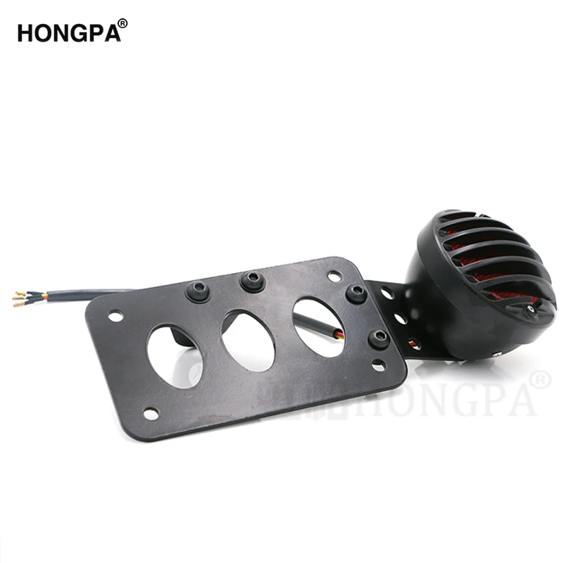 Черный мотоцикл боковое Крепление задний Светильник w/номерной знак кронштейн