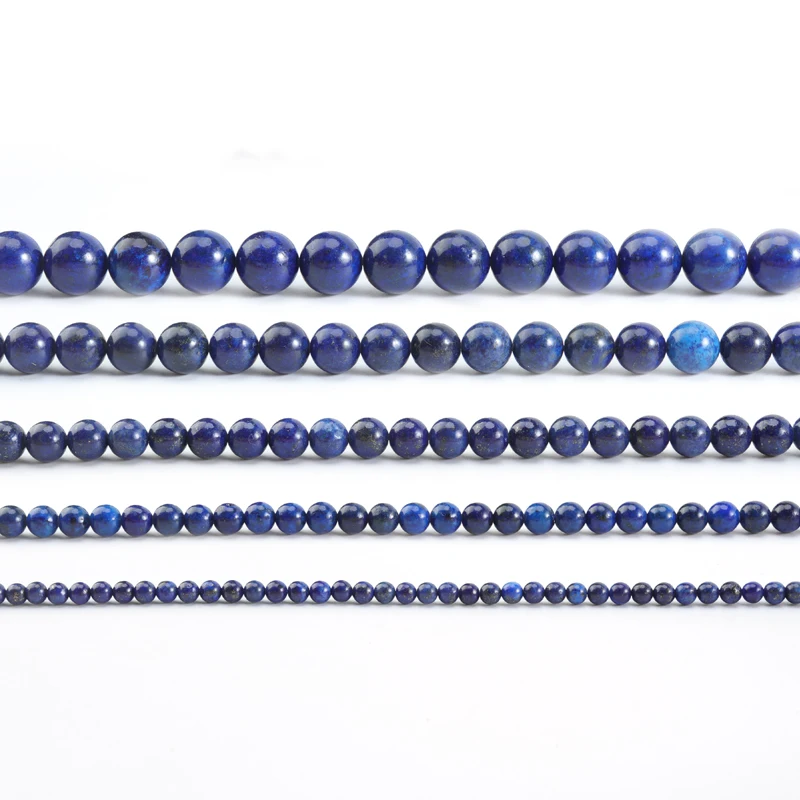 

Fostfo Natural Lapis Lazuli Stone Beads Round Loose Spacer Beads For Jewelry Making DIY Bracelet Accessories 4/6/8/10/12mm