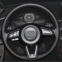 car steering wheel cover for mazda cx 3 cx3 cx 5 cx5 2017 2018 hand stitched car wheel covers