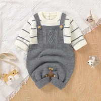 baby romper knitted solid newborn girls jumpsuit outfits long sleeve autumn toddler infant boys clothing fashion sling playsuits