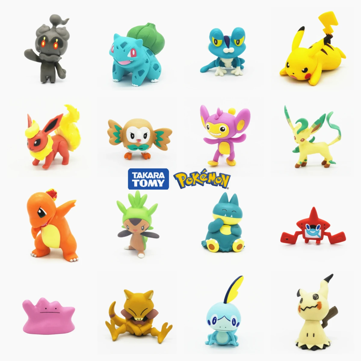 

Tomy Pokemon 3-7cm Charmander Squirtle Pikachu Bulbasaur Eevee Vulpix Scorbunny Meowth Snorlax Anime Action Figure Dolls Toys