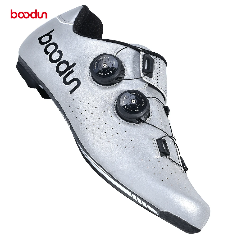 Online BOODUN Sepatu Bersepeda Lampu Belakang Vampir Malam Sepatu Kunci Sepeda Jalan Antilicin Bersirkulasi Sepatu Balap Sepeda Jalan Raya Triathlon Kunci Mandiri