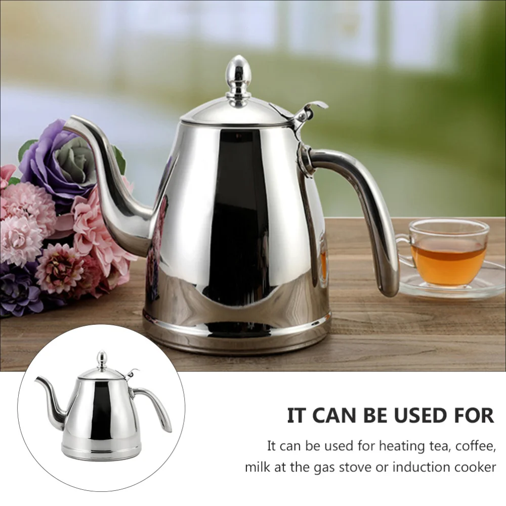 

1Pc Stainless Steel Teakettle Portable Boiling Teapot Practical Water Kettle