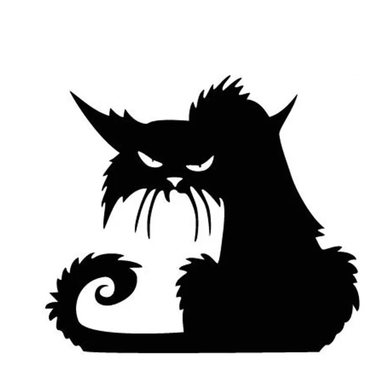 Хэллоуин страшные маски Жуткий черный Настенная Наклейка на стекло с кошкой