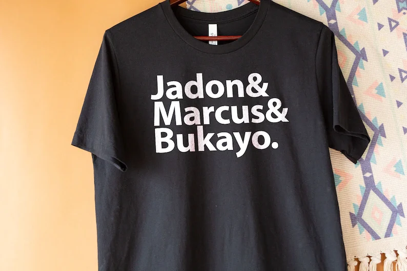 

Jadon Marcus Bukayo Shirt, Jason Sudeikis Shirt,Oversized T-shirt For Men 3d Black T Shirts