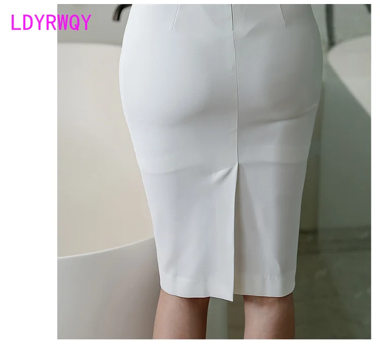 

LDYRWQY 2021 summer new style Korean fashion ladies temperament V-neck lace puff sleeve slim fit hip dress