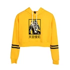 Толстовка с завышенной талией и принтом розовое пупок