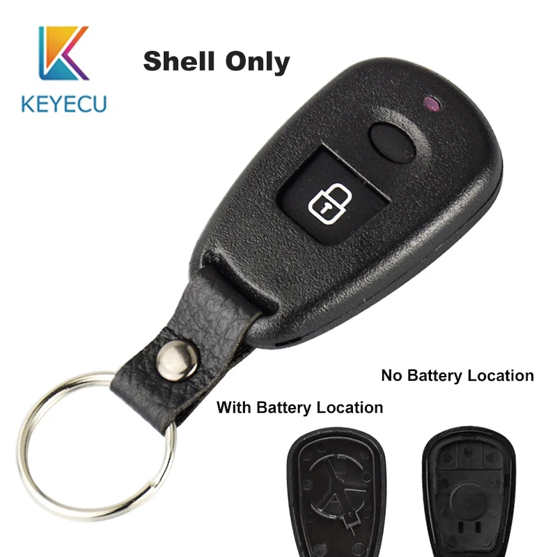 

KEYECU 1 Кнопка/2 кнопки дистанционного ключа оболочки для Hyundai Elantra Sonata Santa Keyless Fob чехол Замена/без батареи