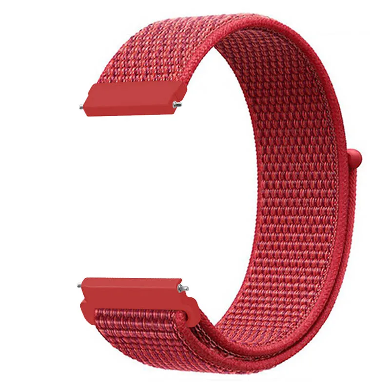 Ремешок для Xiaomi Huami Amazfit GTS, Смарт-часы, тканый нейлоновый браслет-петля для Amazfit GTR 42 мм/Bip lite, ремешок для часов 20 мм - Цвет ремешка: Red