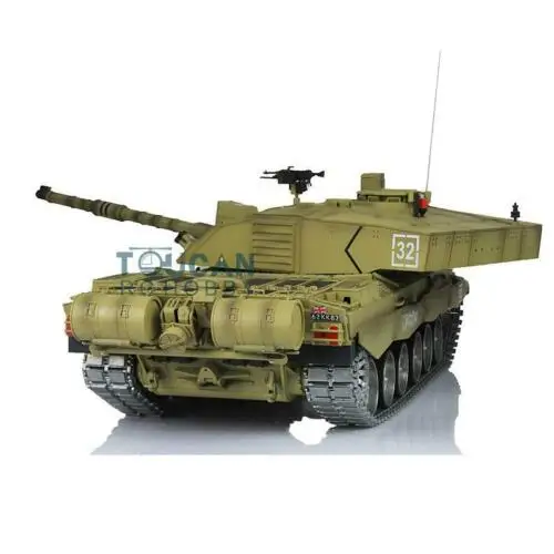 

US Stock Heng Long 1/16 6.0 Customize Challenger II RC Tank 3908 360 Turret Metal Tracks TH12890