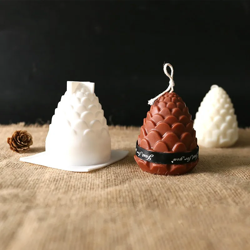 

3D Pine Cone Aromatherapy Candle Silicone Mold DIY Handmade Candle Tool Practical Candle Mold Creative Home Decoration Candle