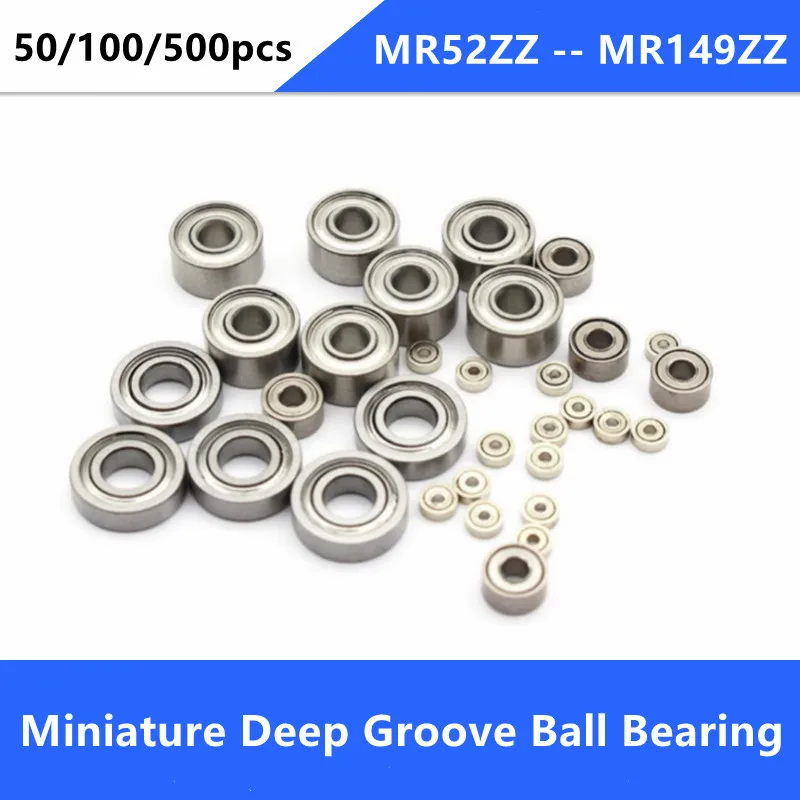 

50/100/500pcs wholesale bearings MR52/62/63/72/74/83/84/85/95/104/105/115/106/125/126/117/137/128/148ZZ Miniature Ball Bearing