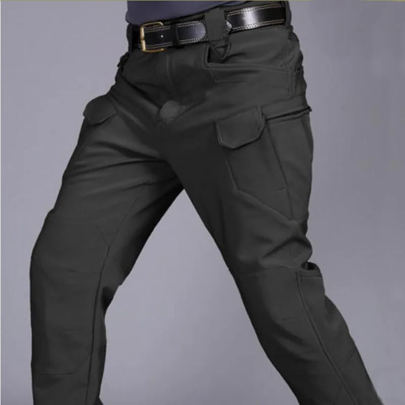 

Fleece-Lined Men's Pants Military Trousers for Men Thick Tactical Pants Pocket Cargo Work Pants Outdoor Waterproof Pants