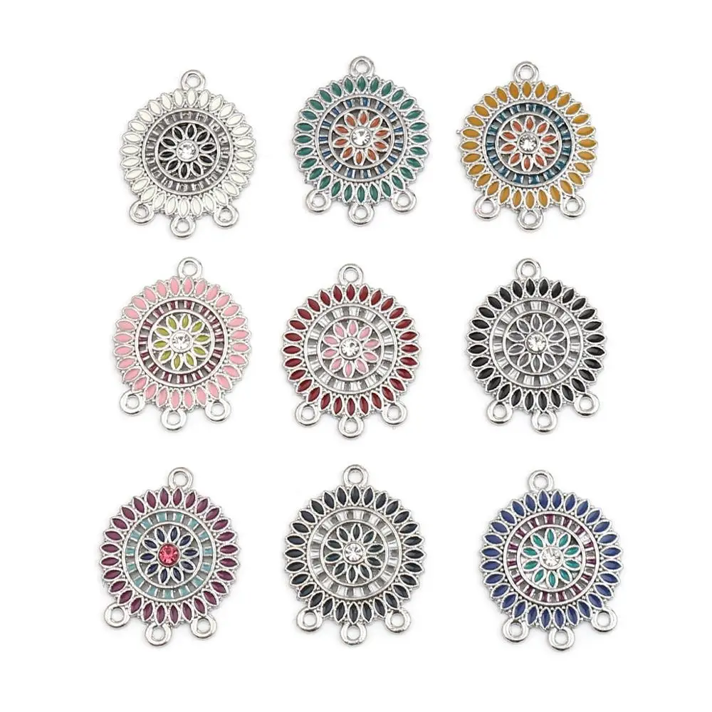 8 сезонов богемный этнический буддизм Мандала разъемы круглые подвески из