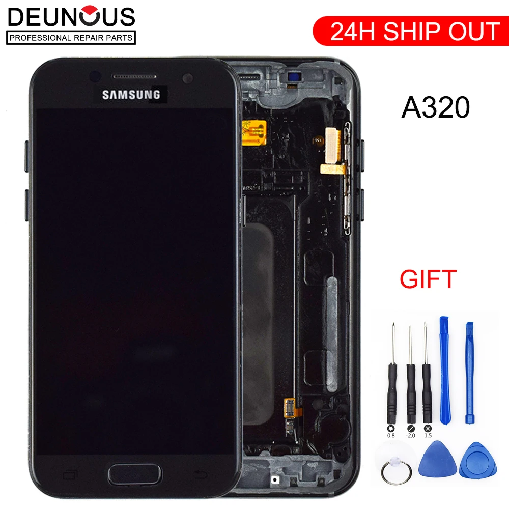 Новый TFT A320F ЖК дисплей для Samsung A3 2017 сенсорный дигитайзер сенсорная рамка Galaxy A320