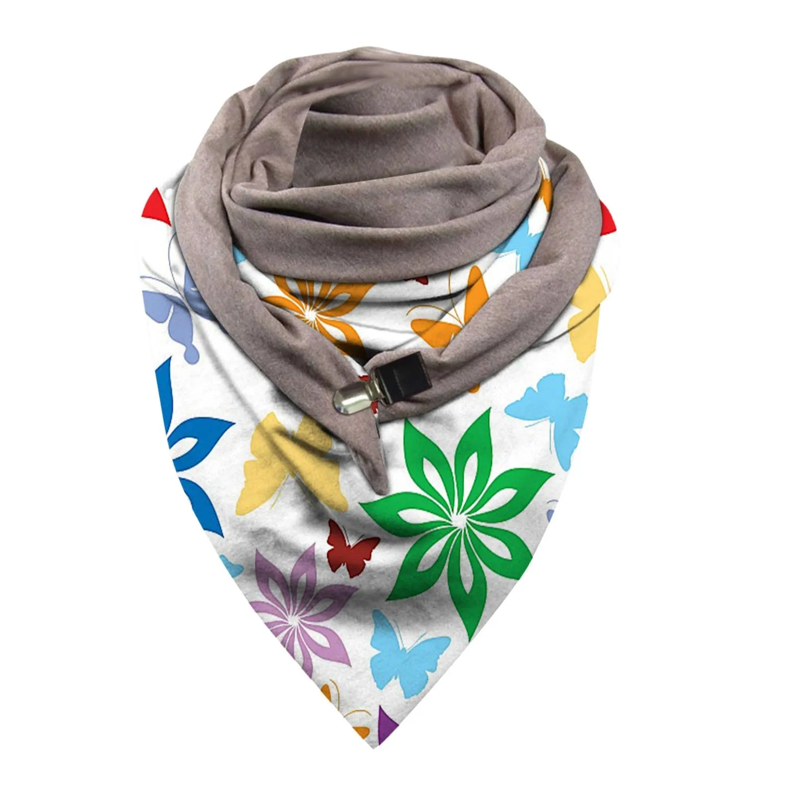 

2020 Fashion Women Christmas Printing Button Soft Wrap Casual Warm Scarves Mouth Cap Scarf Shawls lenos e echarpes feminino Q1