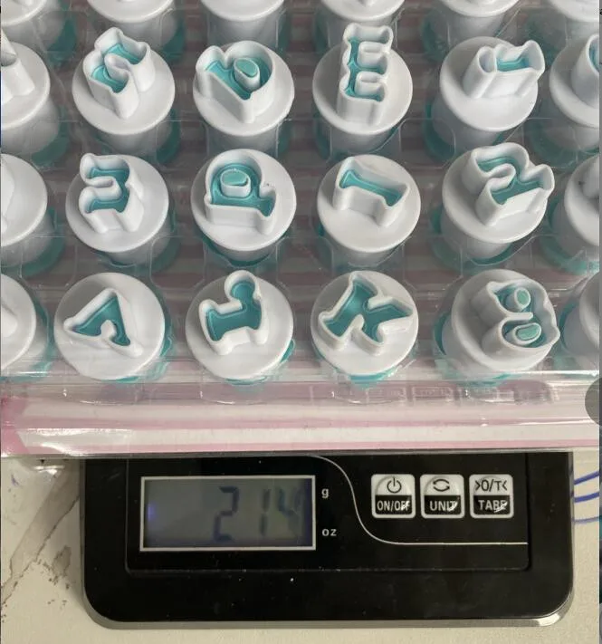 

26 pcs Plastic Cake Mold Capital Letters Fondant Cookie Mould 10 Plunger Cutter Upper & Lowercase Alphabet Cookie Cutter