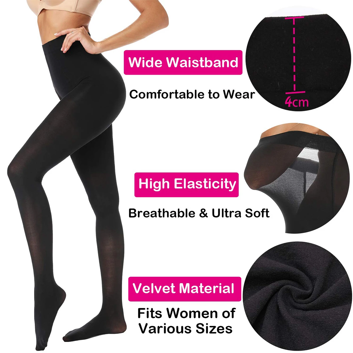 Joyshaper непрозрачные колготки зимние теплые с высокой эластичной талией