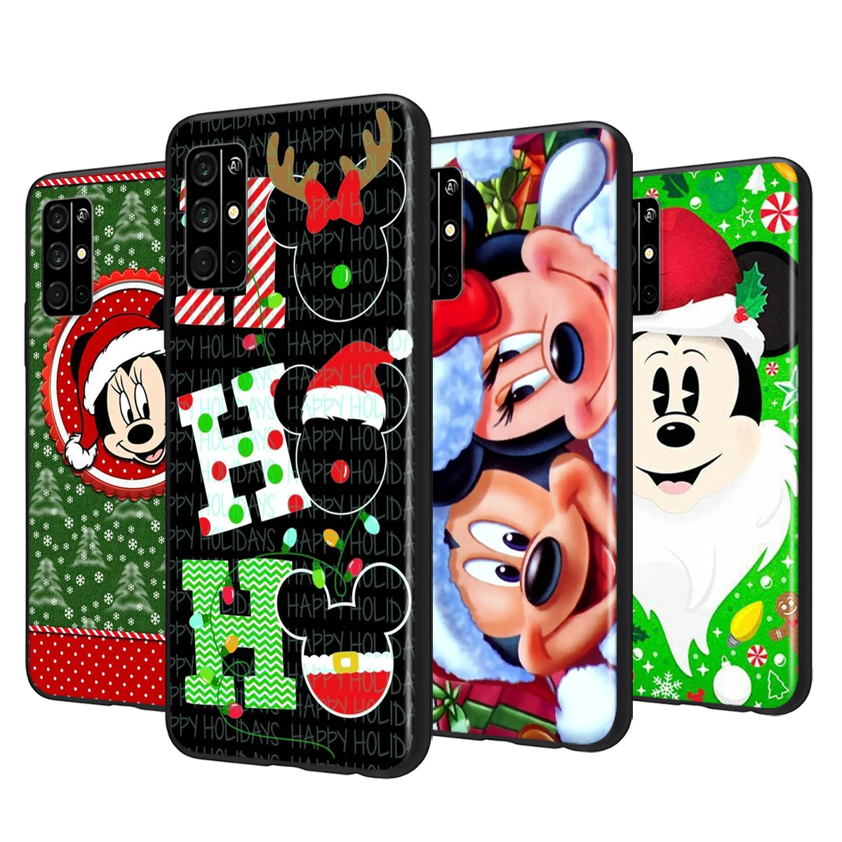 

Soft Silicone Cover Christmas Mickey Minnie For Honor 50 X20 SE V30 30 30S Magic 3 Play 5 5T Pro Plus 5G Black Phone Case